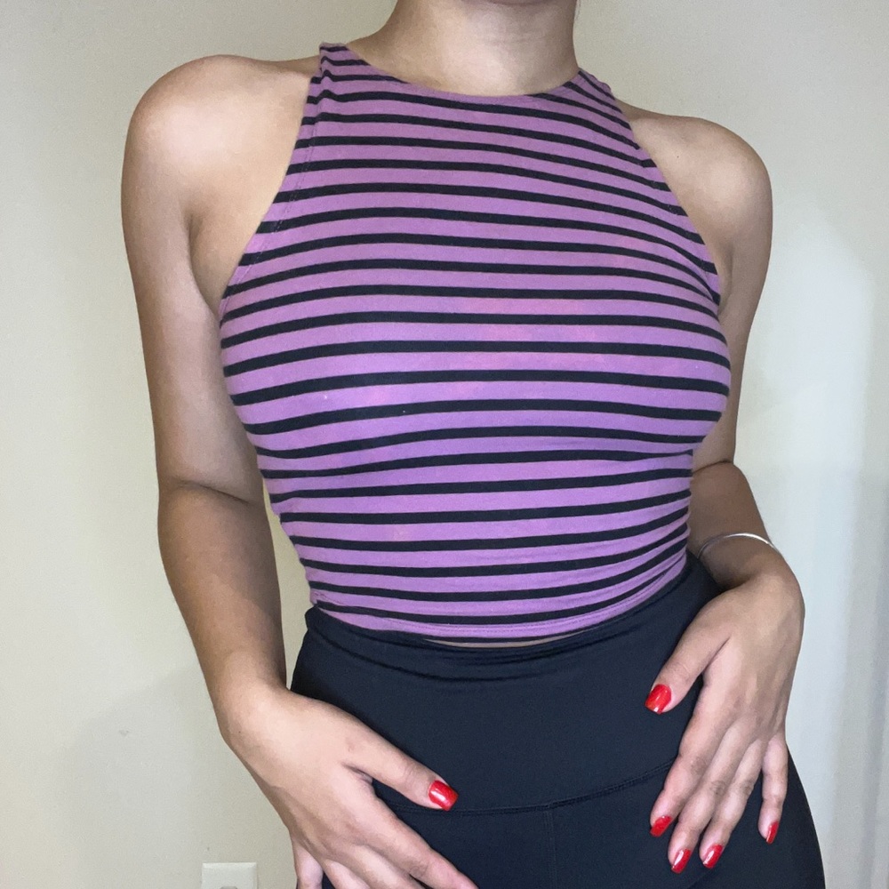 Stripped Crop Top